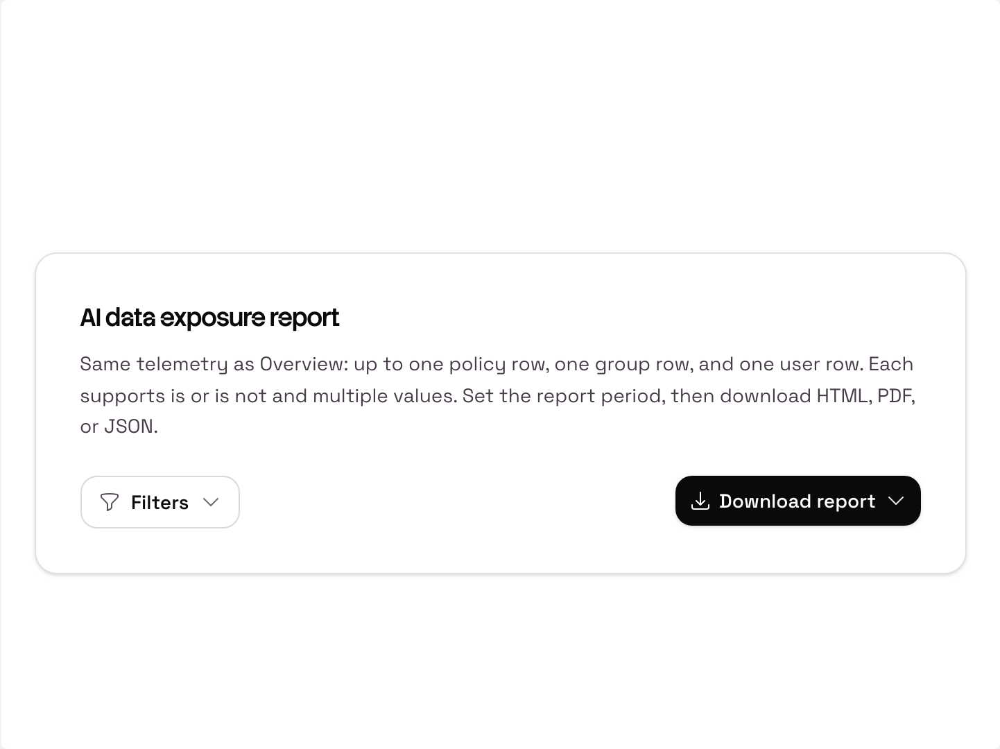 Airentect AI data exposure report exports